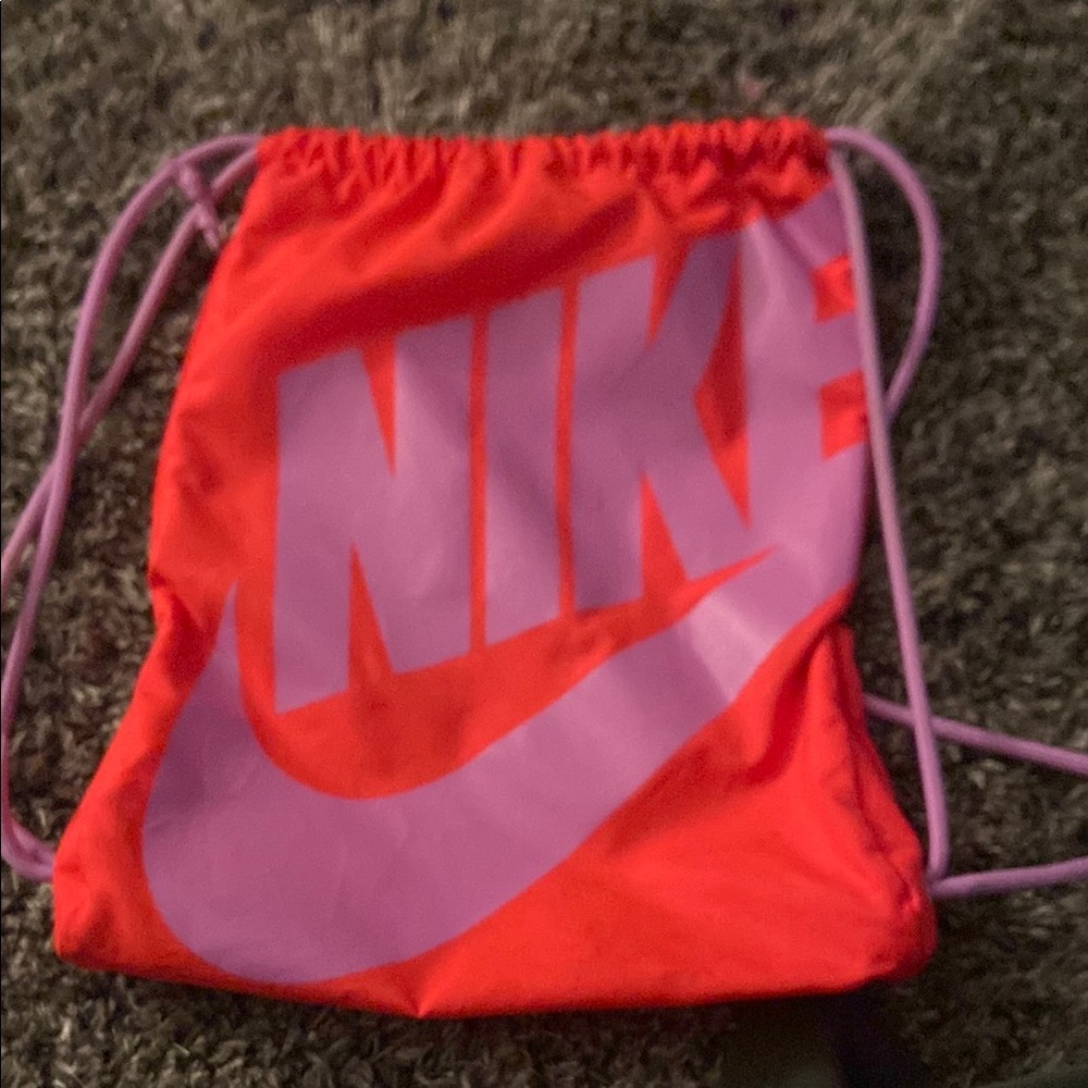 GUC Nike Red and Pink Drawstring Bag